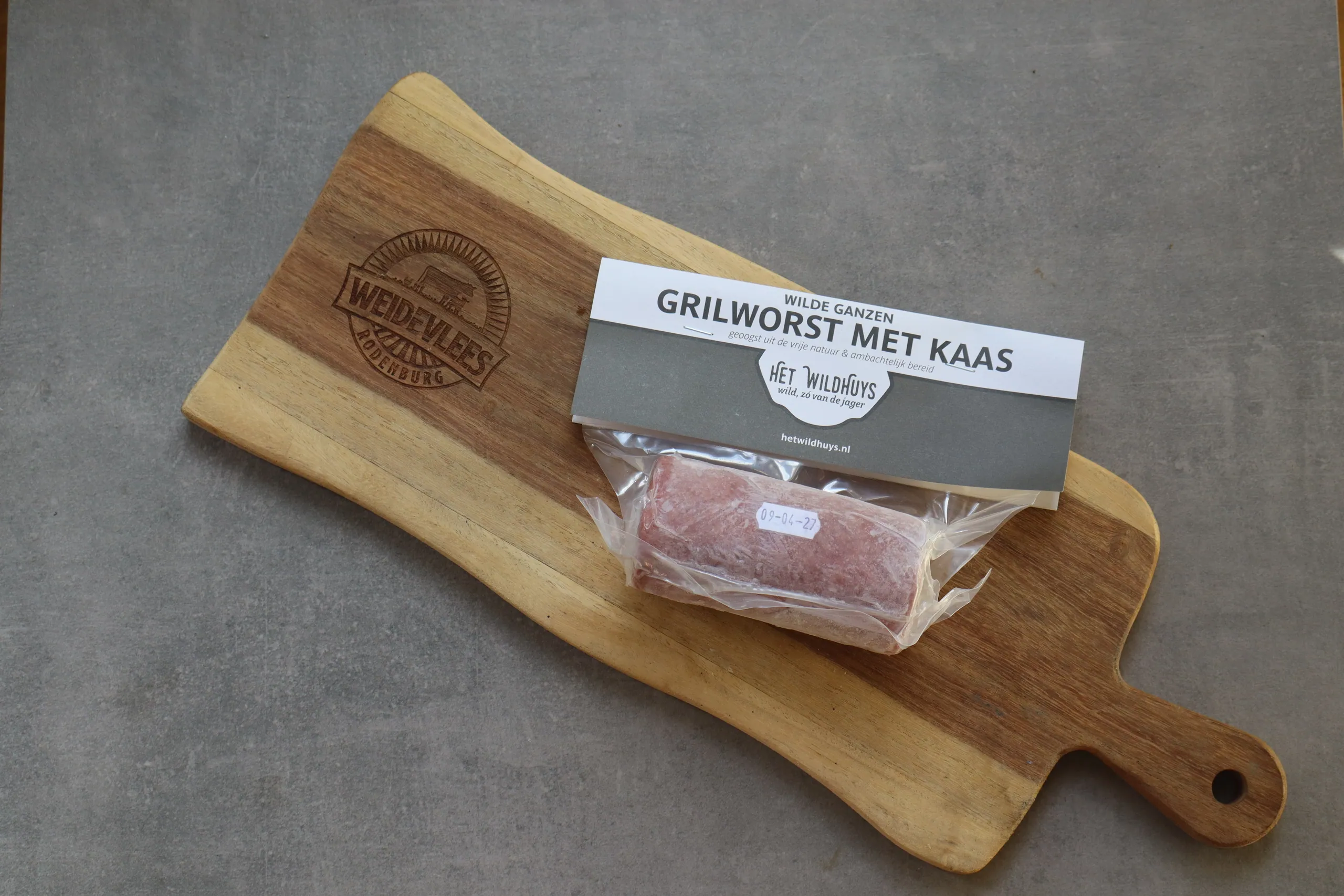 Ganzen Grillworst met kaas